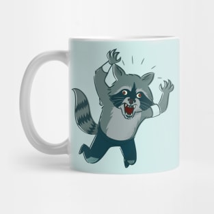 Funny Mexican Rabid Raccoon Luchador Wrestler Sketch Drawing Mug